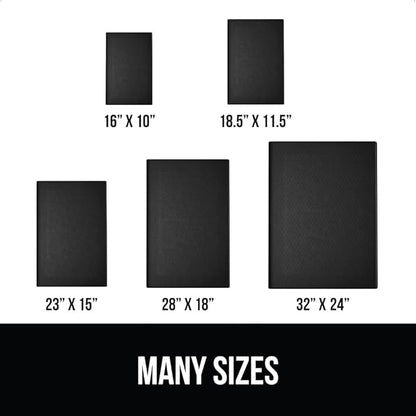 GORILLA GRIP 100% Waterproof Raised Edge BPA Free Silicone Pet Feeding Mat, Dog Cat Food Mats Contain Spills Protects Floors, Placemats for Cats and Dogs Water Bowl, Pets Accessories 16x10, Black