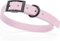 Dogline Biothane Waterproof Dog Collar Strong Coated Nylon Webbing with Black Hardware Odor- Proof for Easy Care Easy to Clean High Performance Fits Small Medium or Large Dogs, Pastel Purple