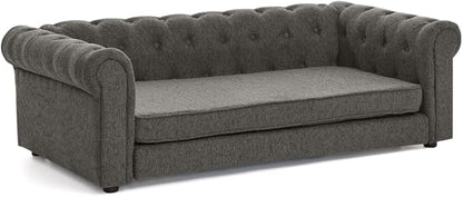 Dog Sofa Couch for Medium to Large Dogs, 55" Memory Foam Pet Sofa Couch with Washable Fabric, Durable Elevated Dog Bed with Legs, Removable Cushion for Medium and Large Dogs, Dark Grey
