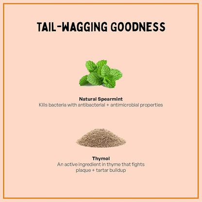 Fresh Breath Oral Strips for Dogs & Cats | Natural Spearmint & Thymol for Easy and Convenient, All-Natural Oral Care (30 Oral Dissolving Strips)