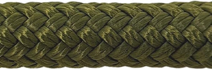 Double Braid Lead Rope with Eye Splice Loop, 12-14FT Lengths (Olive Green, 14 ft.)