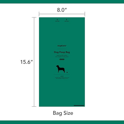 Extended Dog Poop Bags with Dispenser, 1000 Count, Pre-Separated, Lavender Scent, Eco-friendly Material, Extra Thick, 100% Leakproof, 8"x 15.6", Green