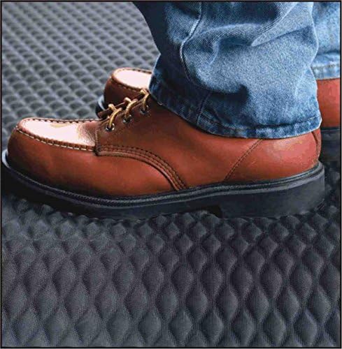 American Floor Mats Hog Heaven 5/8 inch Black & Black Border 3' x 5' Nitrile Backed Anti-Fatigue Comfort Mat