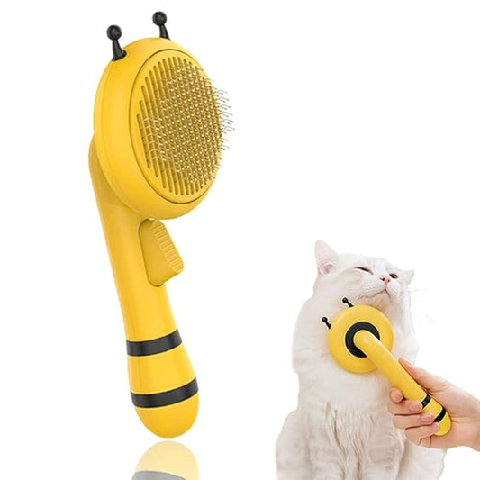 iZiv Pet Brush, Self Cleaning Hair Removal Brush for Cats and Dogs, Grooming Brushes for Long or Short Haired Pets, 184 HTPE Protection Points, One-Click Easy to Clean Brush