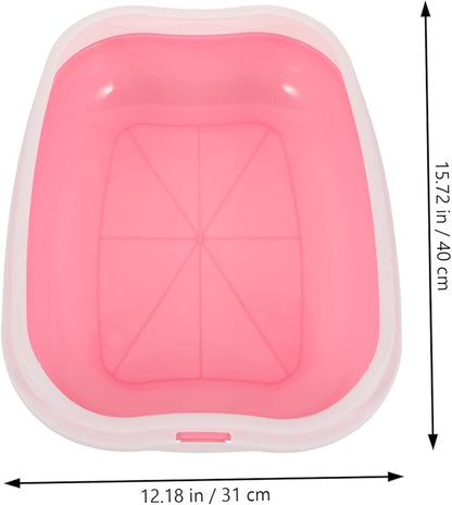 1 Set Cat Litter Box Portable Litter Box Plastic Bins Portable Potty Cat Litter Tray with Scoop Kitten Litter Box -Splash Litter Box Kitten Litter Box Low Entry Open Litter Box