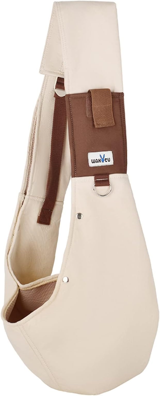 Dog Sling Carrier for Small Dogs - Front Dog Carrier with Adjustable Strap - Hands Free Pet Papoose Bag for Chest - Suitable for Puppy, Small Dogs, and Cats for Outdoor Travel,15 lbs