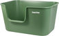 Extra Large Litter Box with High Sides 24.60" Lx16.92 Wx12.99 H,Anti-Splashing Kitty Litter Box,Tool-Free Assembly,Multi cat Litter Box,Jumbo Litter Box (Green)