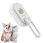 Generic Cat Steam Brush,Rechargeable with Handle,Self-Cleaning Grooming Tool,for Cats and Dogs,4 In1 Cat Steamy Brush, Multifunctional Hair Comb for Removing Tangled and Loose Hair (white)