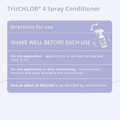 4 Spray Conditioner for Dogs, Cats and Horses, 8 oz