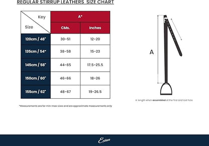 Exion Wide Stability Stirrup Leathers for English Saddles | Premium Cowhide Leather | Enhanced Leg Stability & Comfort | Sizes: 48" to 62"
