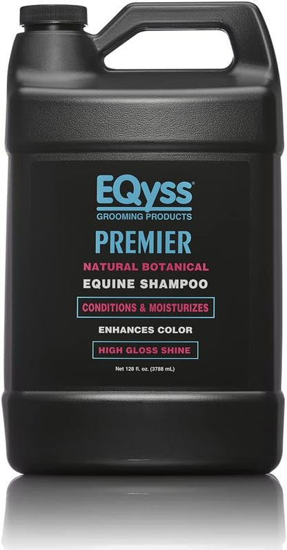 EQyss Premier Equine Horse Shampoo - Conditions and Moisturizes Coat, Enhances Color, Promotes Shine - Safe for All Horses & Pets, pH Balanced, USA Made