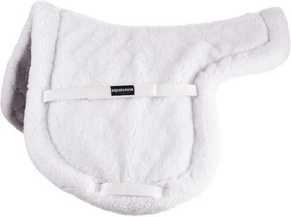 Equinavia Eidsvoll Close Contact English Saddle Pad | Horse Saddle Pad with Shock Absorbing Fleece Top | Hook & Loop Billet Straps, Secure Fit | Breathable for All Riding Styles
