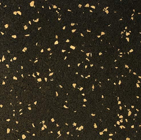 American Floor Mats - Extreme Rubber Gym Tiles - 1 Inch Thick Colorful Rubber Gym Tiles - Superior Shock and Sound Absorbing Tiles - 10% Gold 10 Tile Pack (Covers 40 Sq Ft)