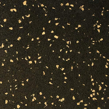 American Floor Mats - Extreme Rubber Gym Tiles - 1 Inch Thick Colorful Rubber Gym Mats - Superior Shock and Sound Absorbing Mats - 10% Gold - 2' x 2' Single Mat (Covers 4 Sq Ft)