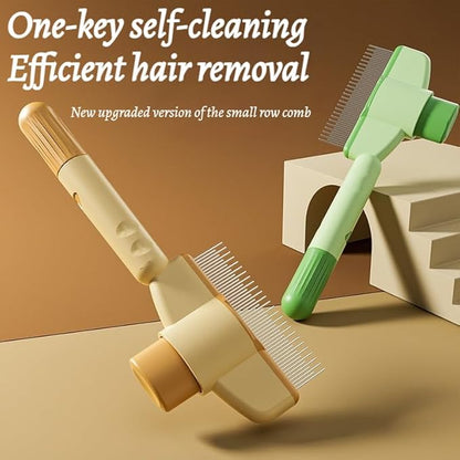 2 Pcs Brush for Cats, brush Cat Comb, Avatore brushs-Removes Fur & Relieves Pain, Upgrade Dog and Cat Hair Removal with Release Button, Multi-function Grooming Brushs for Short&Long Cats