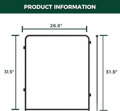 FXW Homeplus Unleashed Indoor Dog Playpen - Stress-Free and Safe Play, Heavy Duty 32 Inch 2 Acrylic Panels Dog Pen for Small and Medium Dogs, Black│Patented