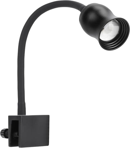 Aquarium Focus Light for Open Fish Tank Indoor LED Light Big Clip Lamp Adjustable Focus (White-Blue with Timer)