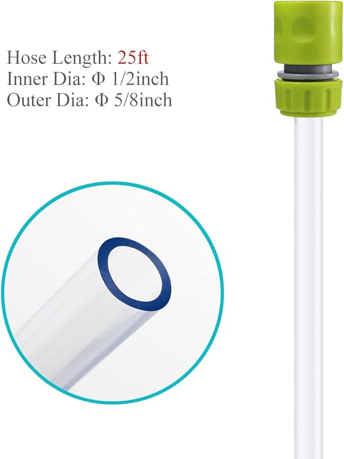 25ft Aquarium Vacuum Gravel Cleaner Fish Tank Cleaner Siphon Water Changer