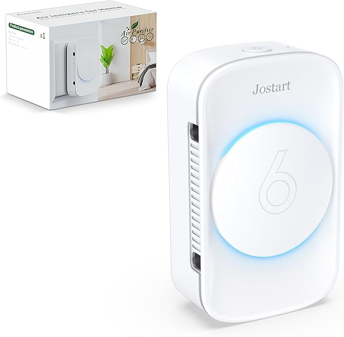 Air Ionizers for Home (1 Pack),Negative Ion Air Filter,Quiet Plug in air fresheners for Bedroom, Office, Kitchen,Garage,Portable Air Purifiers Odor, Smoke Dust, Pets, Mini Air Cleaner White