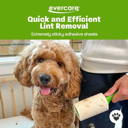 Evercare Ultra Sticky Pet Lint Roller Value Pack with 2 Lint Rollers and 3 Refill Rolls, 60 Sheets Each Multicolor