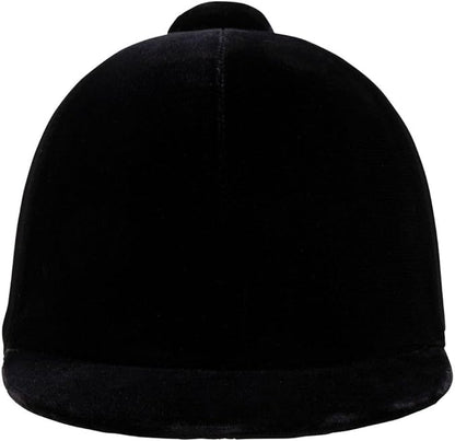 Dura-Tech Velvet Horse Riding Hunt Cap | Classic English Equestrian | Hunter Class Elegance | Use in Breed Show | Color Black