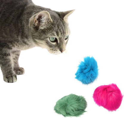 3 Count of Bat Arounds: Fur Ball Cat Toy from Da Bird