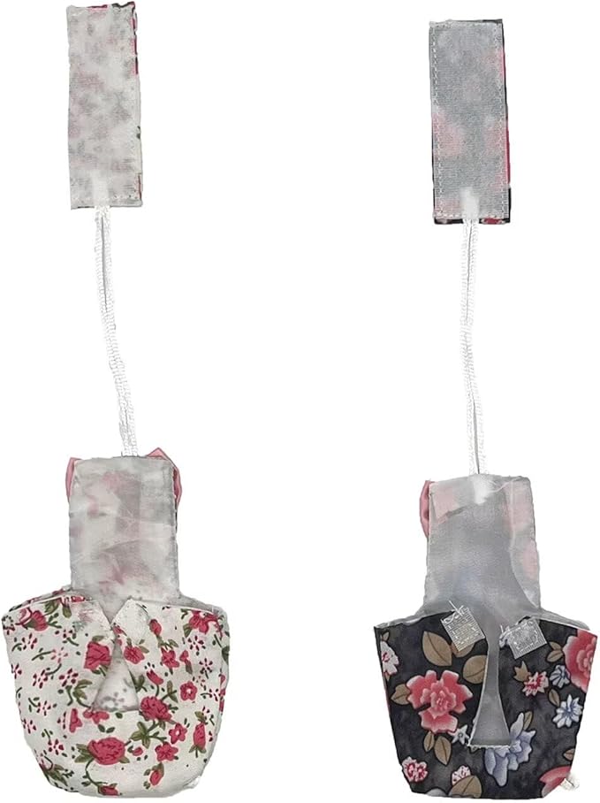 2 PCS Bird Diapers Flight Suite with Waterproof Inner Layer Pink&Balck Urine Wet Suit for Other Small Birds