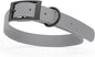 Dogline Biothane Waterproof Dog Collar Strong Coated Nylon Webbing with Black Hardware Odor- Proof for Easy Care Easy to Clean High Performance Fits Small Medium or Large Dogs, Battleship Gray