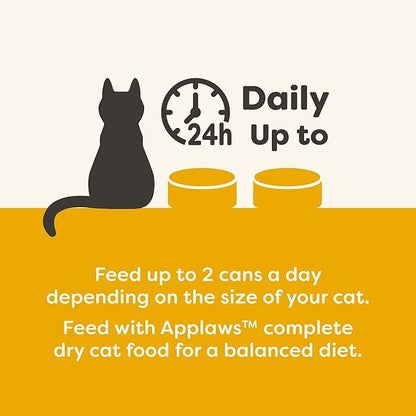 Applaws Natural Wet Cat Food in Gravy, Limited Ingredient Canned Cat Food, Wet Food for Cats with No Artificial Additives, Chicken Breast & Turkey in Gravy (24 x 2.47 oz Cans)