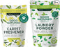 Good Natured Brand | Laundry Bundle | Carpet Freshener Lemon & Eucalyptus 31oz | Pet-Friendly Carpet Deodorizer | Laundry Powder Peppermint 47oz | Hypoallergenic Laundry Powder 94 Loads