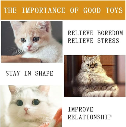 24 PCS Cat Worm Toy Zebra Print Feather Worm Teaser Refills Attachment Cute Cat Wand Replacement Interactive Wand Accessories for Fishing Pole Toy Teaser for Indoor Cats Kitten