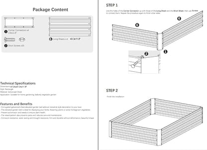 4x4x1ft Metal Raised Garden Bed Kit，Galvanized Garden Bed Box for Vegetables, Flowers, Herbs, and Succulents,120 Gallon Capacity - Green