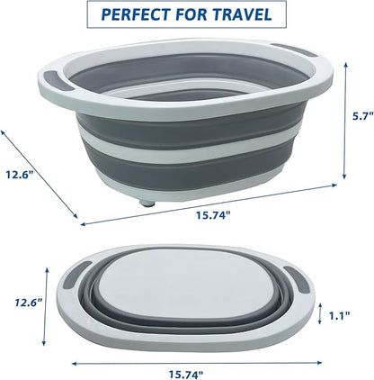 Fhiny Open Cat Litter Box, Small Litter Box for Kittens Low Entry Kitty Potty Pan Foldable Travel Toilet Waterproof for Indoor Small Pet Senior Cats 15.7"×12.5"