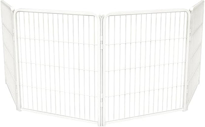 FXW Homeplus Unleashed Indoor Dog Playpen - Stress-Free and Safe Play, Heavy Duty 32 Inch 4 Wire Panels Dog Pen for Puppy and Small Dogs, White│Patented