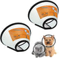 2 Pack Cat Cones to Stop Licking, Cat E Collar Pet Cone for Cats After Surgery, Pet Elizabethan Collar Dog Head Cone Recovery Cone for Most Cats & Small Dogs (Size L, 5#)