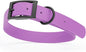 Dogline Biothane Waterproof Dog Collar Strong Coated Nylon Webbing with Black Hardware Odor- Proof for Easy Care Easy to Clean High Performance Fits Small Medium or Large Dogs, Amethyst Purple