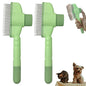 2PCS Cat Comb Dog Hair Comb，Pet Grooming Cleaning Comb，Pet Hair Removal Tool with Release Button