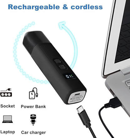 Dog Nail Grinder - 2 Speed Super Quiet and Low Vibration Electric Pet Nail Grinder - Rechargeable Dog Nail Trimmers for Small Dogs- Cat Nail Claw Clippers with 2 Level LED Lighting（Black）