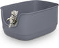 Gefryco Large Cat Litter Box with High Sided 24.6"x18.3"x12.2" - Jumbo Extra Large Open Anti - Splashing High Wall for Multiple Cats (Grey)