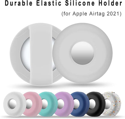 Airtag Holder for Dog Collar, Cibaabo Silicone Air Tag Case Cover Compatible with Apple Airtags for 0.8-1.2inch Cat Pet Collar Harness Loop