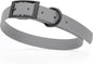 Dogline Biothane Waterproof Dog Collar Strong Coated Nylon Webbing with Black Hardware Odor- Proof for Easy Care Easy to Clean High Performance Fits Small Medium or Large Dogs, Battleship Gray