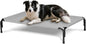 Elevated Dog Bed for Outdoor, Large Raised Dogs Cot for Training, Cooling Pet Beds with Washable Mesh, Indestructible Lifted Platform for Outside Camping, 41 inch Grey
