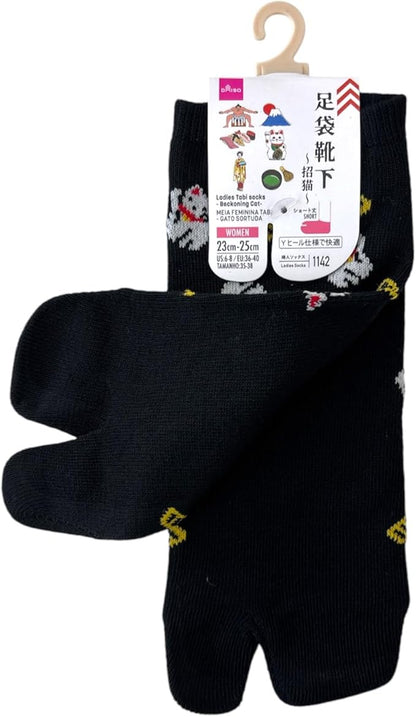 Japan Style Tabi Socks for Split Toe, Comfortable Tabi Toe Socks for Unisex Mt. Fuji, Lucky Cat, Sushi, Sumo, Ukiyoe, Hokusai
