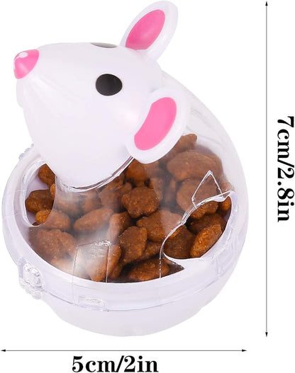 2Pcs Cat Treat Dispenser Toy, Mouse Shape Cat Interactive Toy and Food Dispenser for Pet Increases IQ Interactive & Food Dispensing