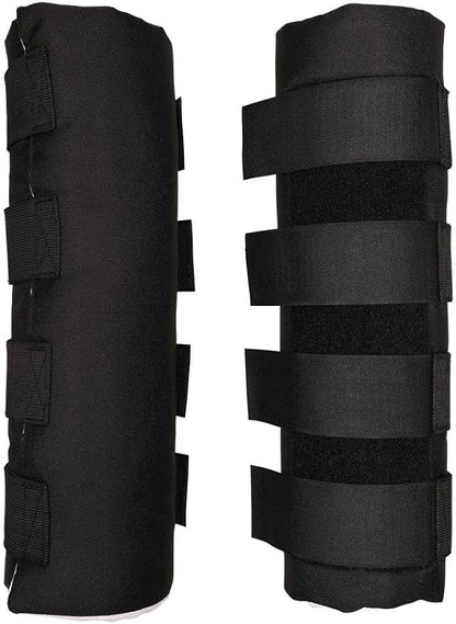 Dura-Tech Quick Wrap No Bow Leg Wraps for Horses | Size 12" | Color Black | Exceptional Leg Coverage | Versatile Use | Secure and Easy Application | Sold in Pairs