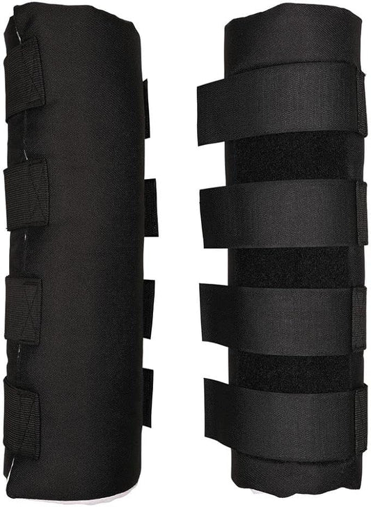 Dura-Tech Quick Wrap No Bow Leg Wraps for Horses | Size 12" | Color Black | Exceptional Leg Coverage | Versatile Use | Secure and Easy Application | Sold in Pairs