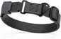 Dogline Biothane Waterproof Dog Collar with Herm Sprenger Stainless Steel Quick Release Buckle – Heavy Duty Tactical Durable Collar for Dogs – Comfortable and Safe Pet Collar, W 3/4" L 12-19", Black