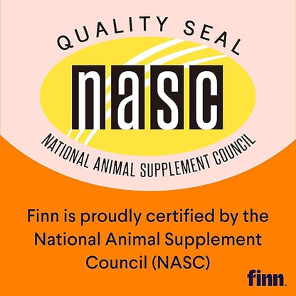 Finn Hip and Joint Supplement for Dogs | Glucosamine, Chondroitin & MSM for Joint and Mobility Support | with Turmeric, BioPerine and B-Vitamins | 90 Soft Chews