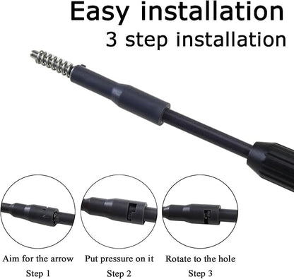 AQUANEAT 6 in 1 Fish Tank Cleaning Tools, Aquarium Cleaner Set with Adjustable Handle, Including Algae Scraper, Sponge Pad, Fish Net, and Brush