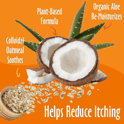 earthbath, Oatmeal & Aloe Dog Shampoo - Oatmeal Shampoo for Dogs, Itchy, Dry Skin Relief, Dog Wash, Made in USA, Cruelty Free Pet Shampoos - Vanilla & Almond, 16 Oz (1 Pack)